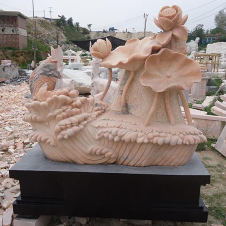 石上生莲，水中跃鱼——曲阳大刚石材定制石雕艺术